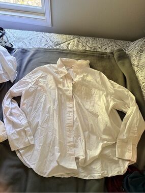 White Classic Button-Down Shirt